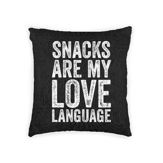 Snacks Are My Love Language Woven Pillows