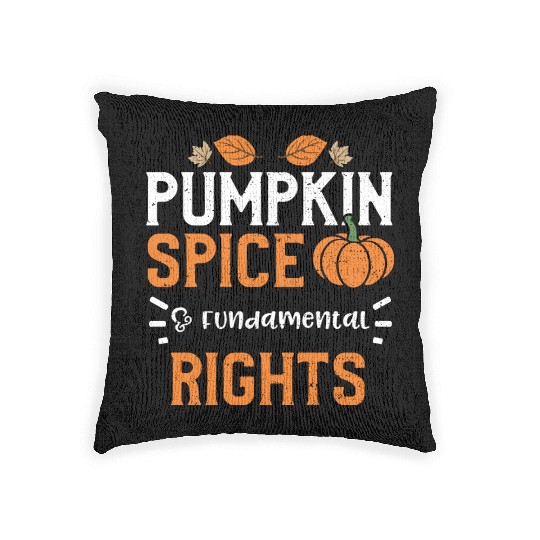 Pumpkin Spice & Fundamental Rights Woven Pillows