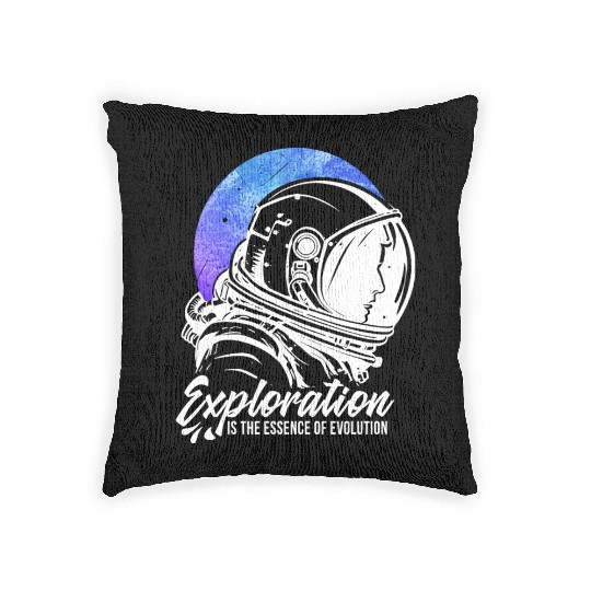 Amusing Explorations Of Cheerful Astronauts Quote Woven Pillows