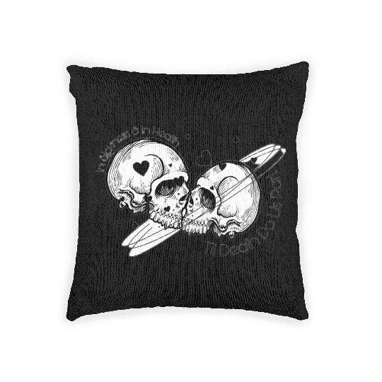 till death do us part Woven Pillows