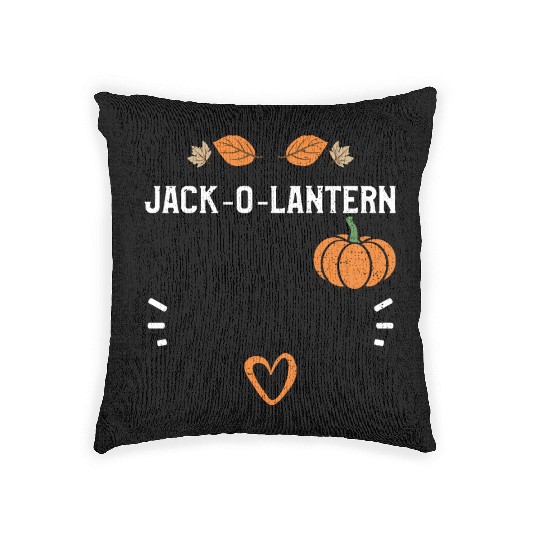 Jack-O-Lantern - Pumpkin Woven Pillows