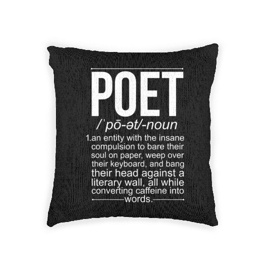 Poet Definition Poetry Poem Writer Poetry Lover Woven Pillows