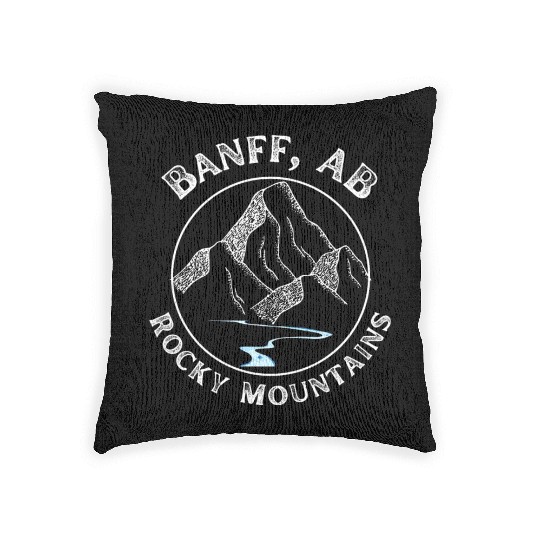 Banff Alberta Rocky Mountains Woven Pillows