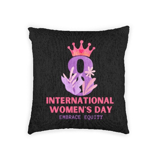 International Women's Day Embrace Equity 2023 Woven Pillows