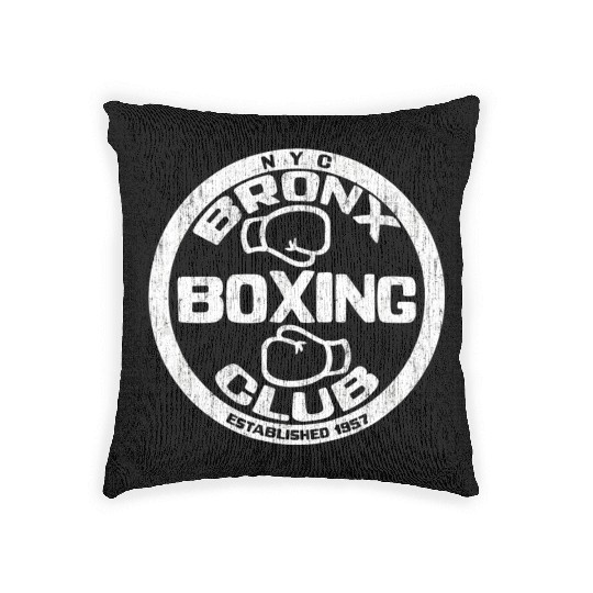 Bronx Boxing Club Squared Circle Distressed Woven Pillows