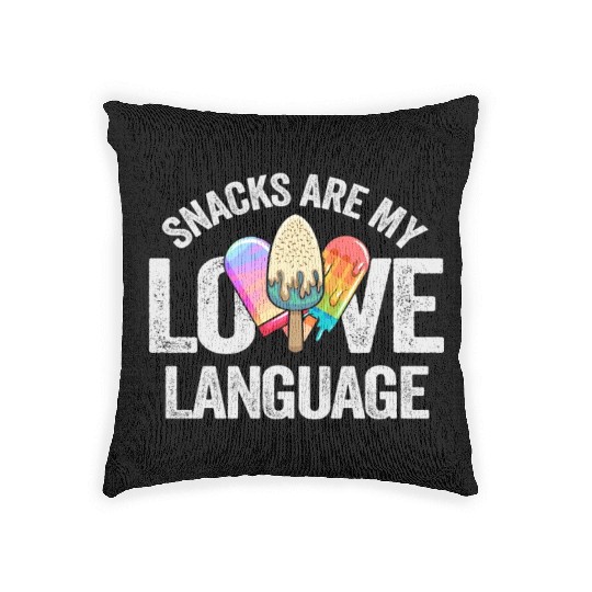Snacks Are My Love Language Woven Pillows