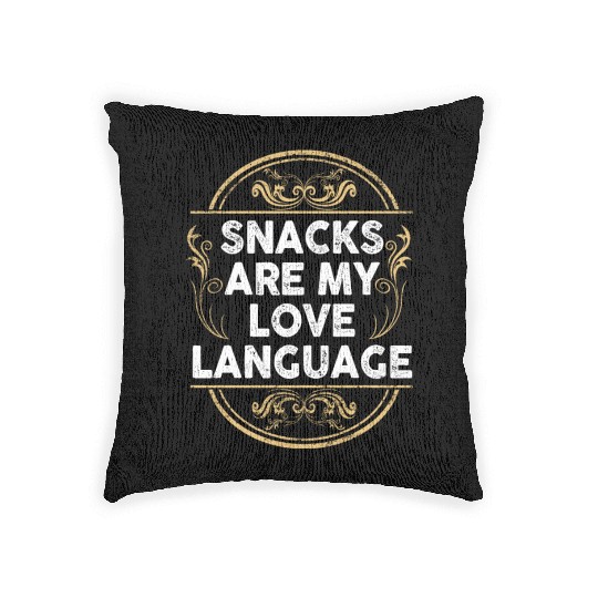 Snacks Are My Love Language Woven Pillows