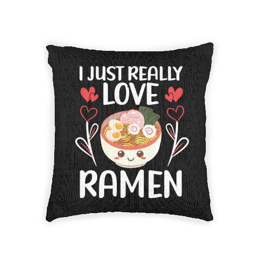 Ramen Noodle Soup Japanese Kawaii Gift Ramen Woven Pillows