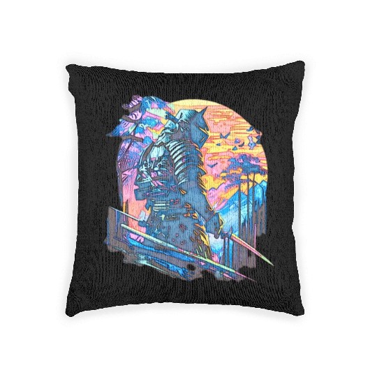 Samurai Warrior Japan Japanese Katana Manga japan Woven Pillows