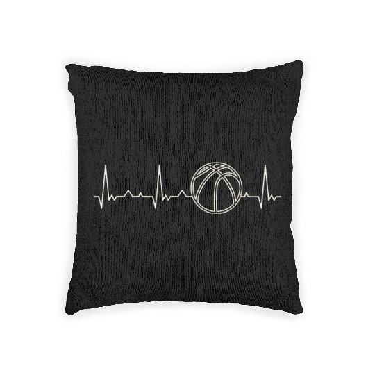 Basketball. Heart. Love. EKG. Pulse. Beat. Woven Pillows
