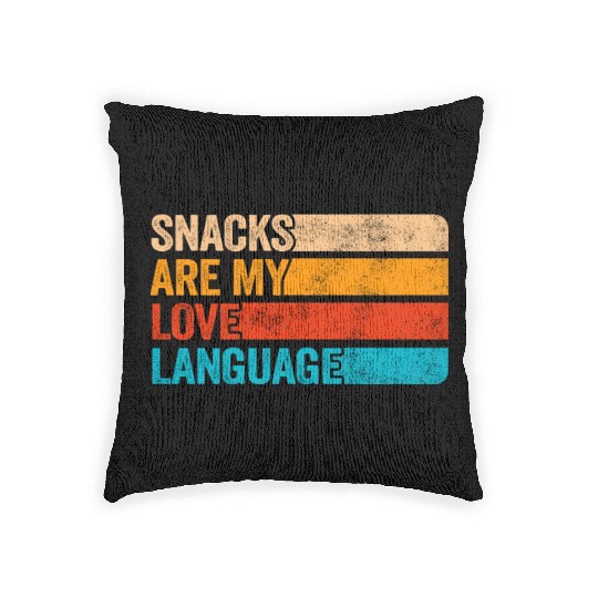 Snacks Are My Love Language Woven Pillows