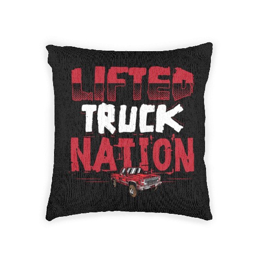 Lifted Truck Nation Pickup Truck Square Body Truck Woven Pillows