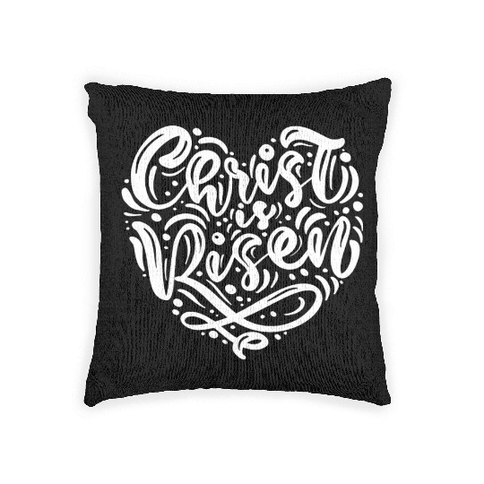 He Is Risen Religious Easter Woven Pillows