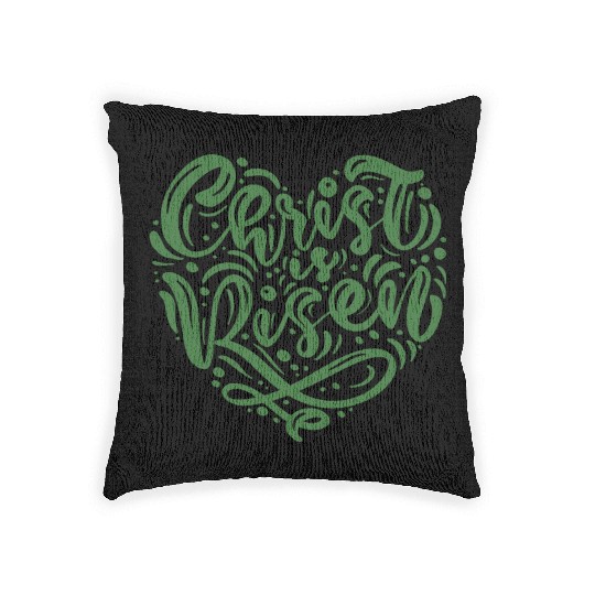 He Is Risen Christian Easter Woven Pillows