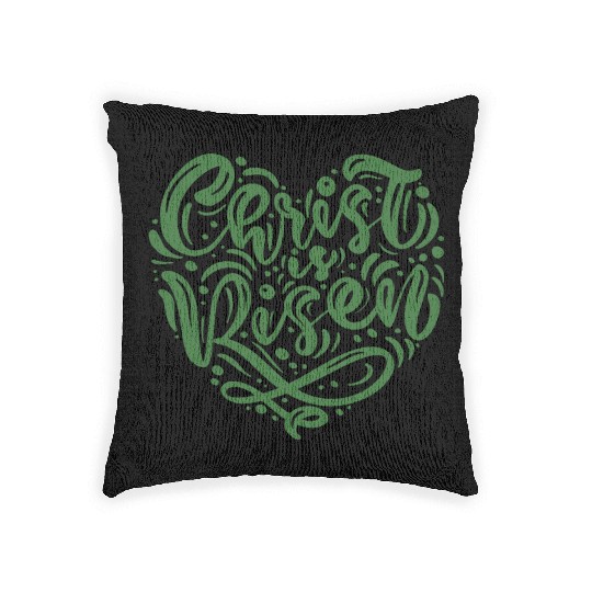 He Is Risen Christian Easter Woven Pillows