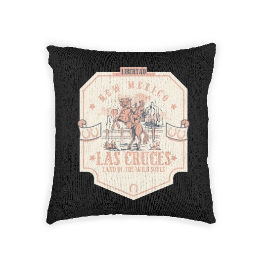 las cruces new mexico wild west town Woven Pillows