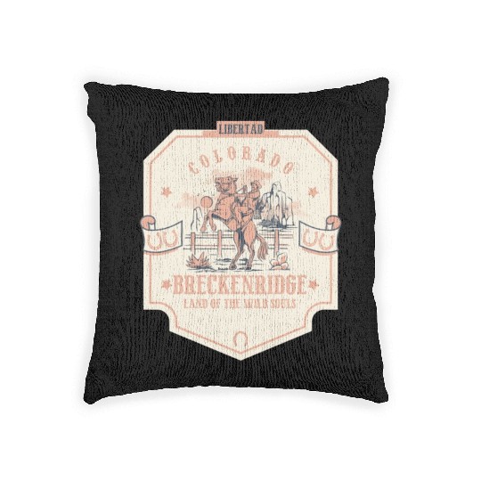 breckenridge colorado wild west town Woven Pillows