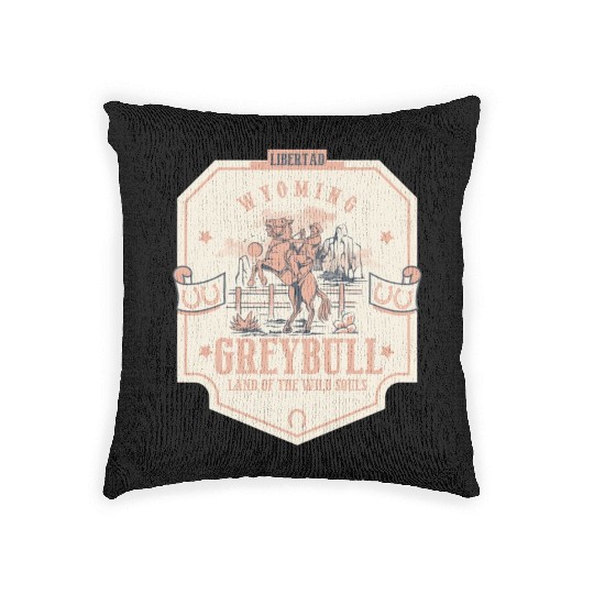 greybull wyoming wild west town Woven Pillows