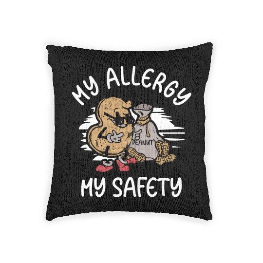 My Allergy My Safety Peanut Allergic Woven Pillows