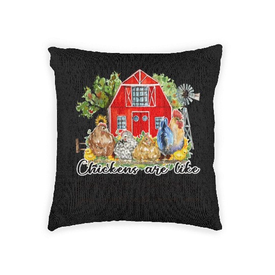 Funny Quotes Chicken Sublimation Woven Pillows