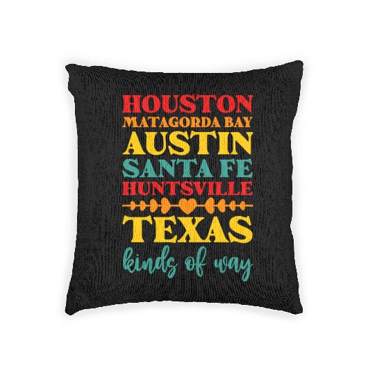 Houston Matagorda Bay Austin Santa Fe Huntsville Woven Pillows