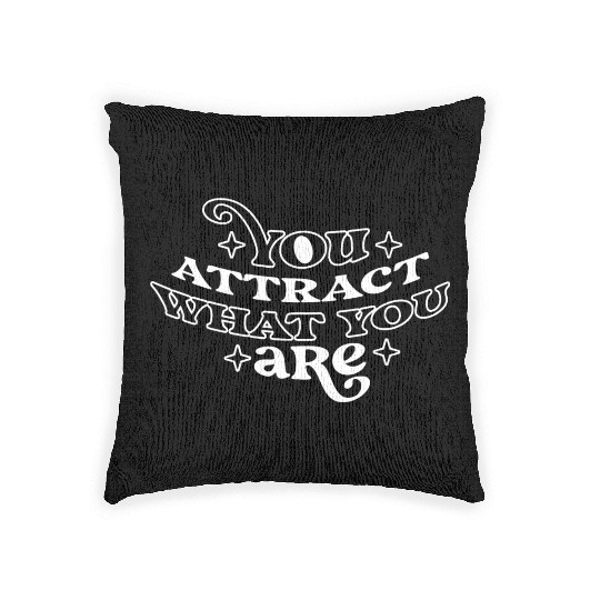 Law of Attraction Typography Manifest Quote Woven Pillows