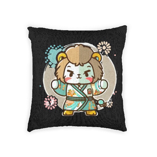Lion kimono Woven Pillows