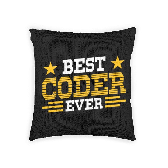 Best Coder Ever Code Programmer Sayings Coding Woven Pillows