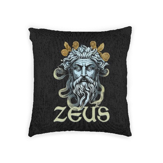Greek God Zeus Greece Ancient Mythology Woven Pillows