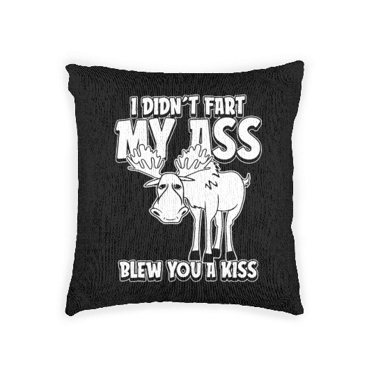 Moose Elk Funny Woven Pillows