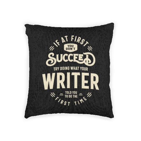 Writer Job Title Profession Woven Pillows