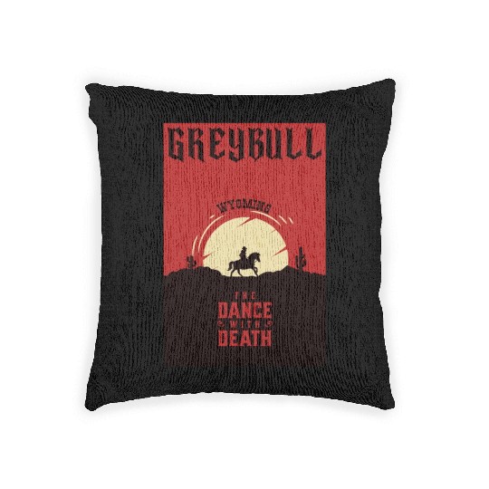 Greybull Wyoming wild west town Woven Pillows