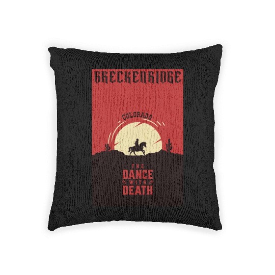 Breckenridge Colorado wild west town Woven Pillows
