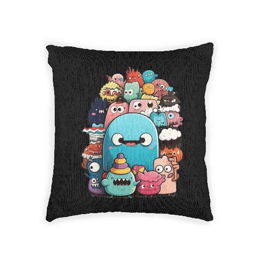 my imaginary friends Woven Pillows
