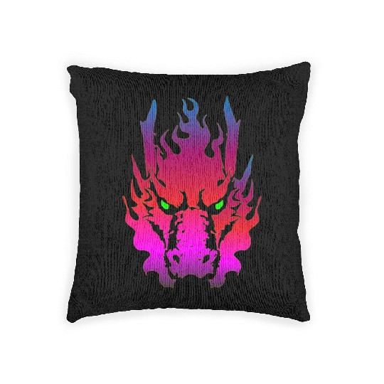 Dragon Face Woven Pillows