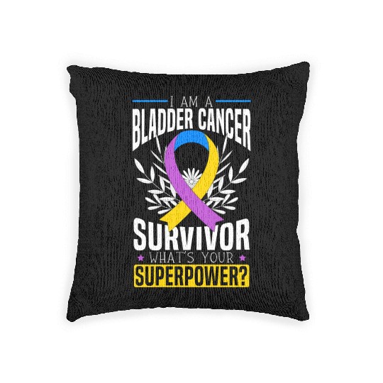 Bladder Cancer Survivor Bladder Cancer Awareness Woven Pillows