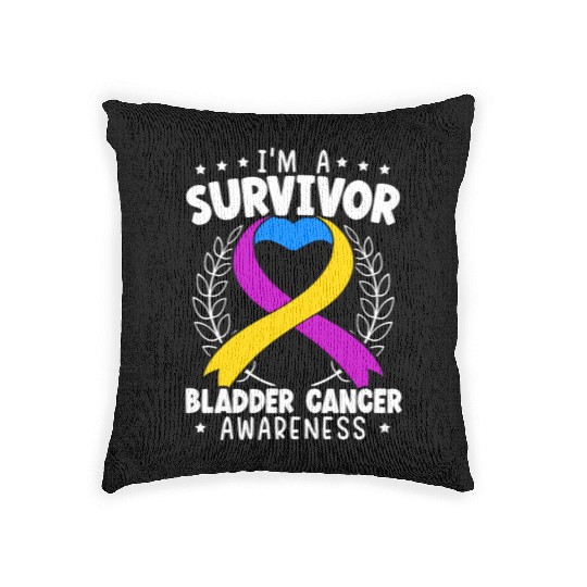 Bladder Cancer Survivor Bladder Cancer Awareness Woven Pillows