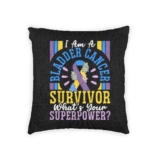 Bladder Cancer Survivor Bladder Cancer Awareness Woven Pillows