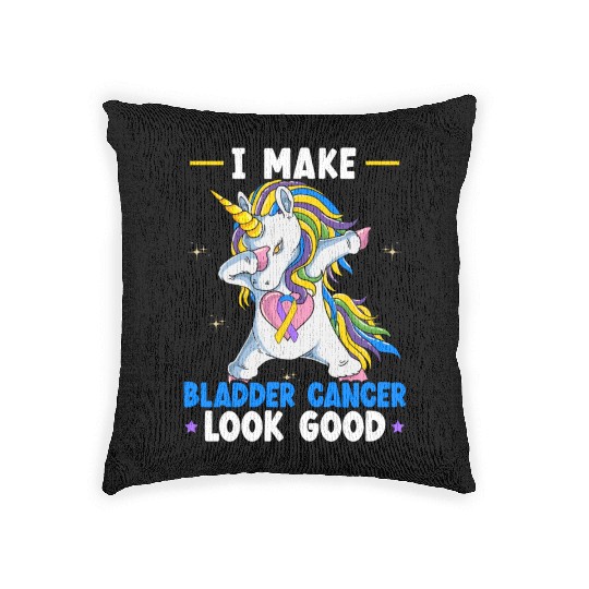 Bladder Cancer Warrior Bladder Cancer Awareness Woven Pillows
