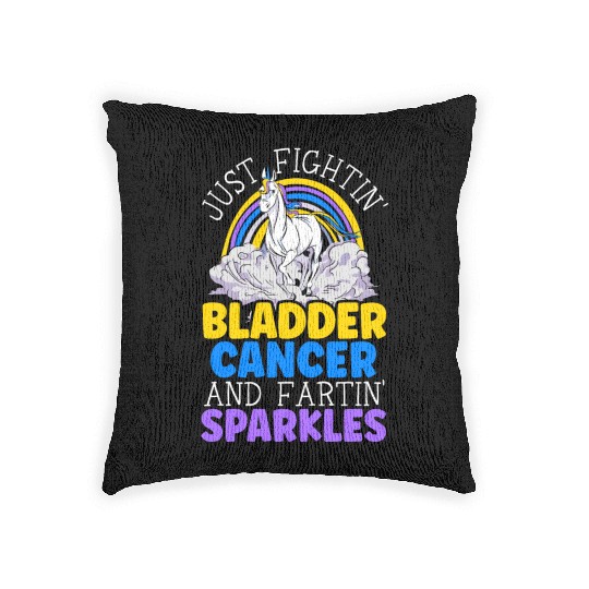 Bladder Cancer Warrior Bladder Cancer Awareness Woven Pillows
