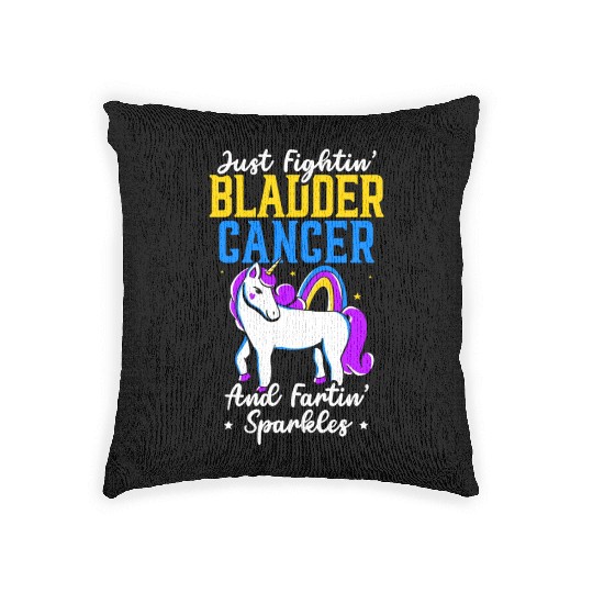 Bladder Cancer Warrior Bladder Cancer Awareness Woven Pillows