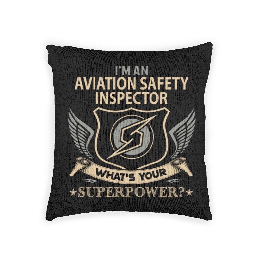 Aviation Safety Inspector Woven Pillows - Superpower Job