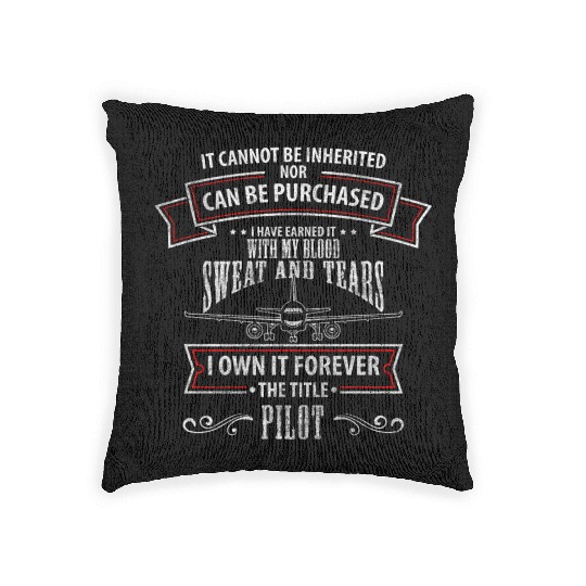Airplane Aviator Glider Pilots Woven Pillows