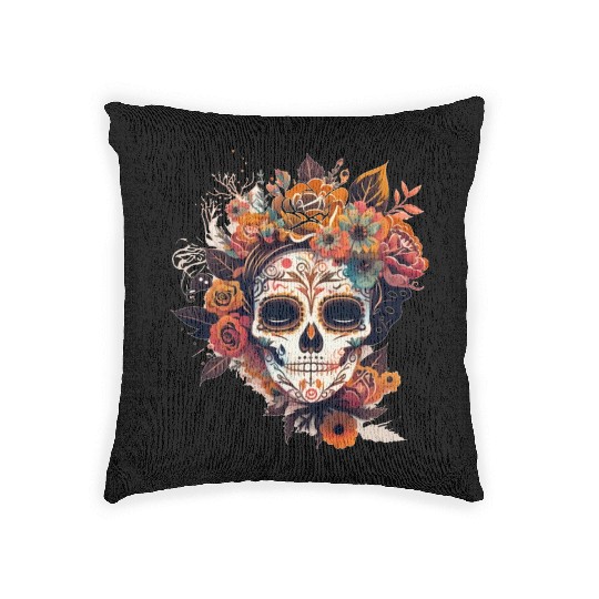Frida Mexican frida kahlo woman painter art Woven Pillows