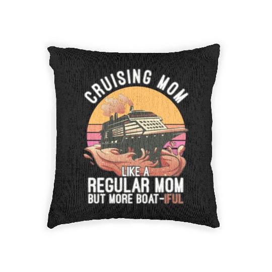 Mother's Day cruise Woven Pillows