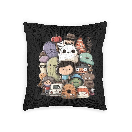 my imaginary friends Woven Pillows