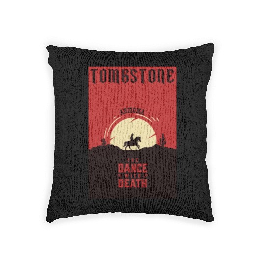 Tombstone Arizonna wild west town Woven Pillows
