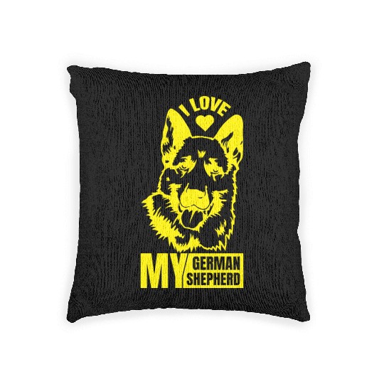 I love my German Shepherd Woven Pillows