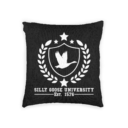Silly Goose University Established 1576 Goose Woven Pillows