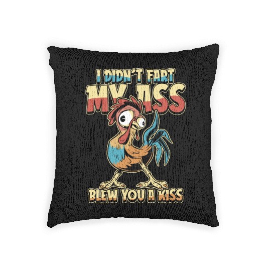 Rooster Cock Humor Woven Pillows